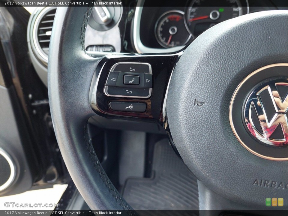 Titan Black Interior Steering Wheel for the 2017 Volkswagen Beetle 1.8T SEL Convertible #142004823