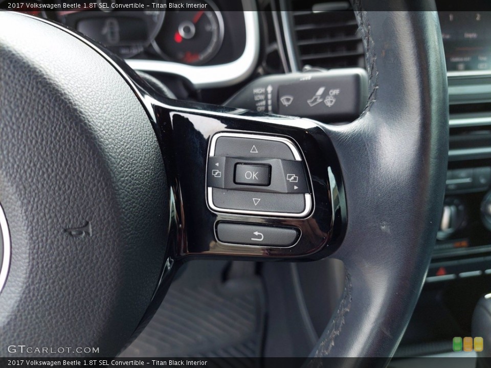 Titan Black Interior Steering Wheel for the 2017 Volkswagen Beetle 1.8T SEL Convertible #142004835
