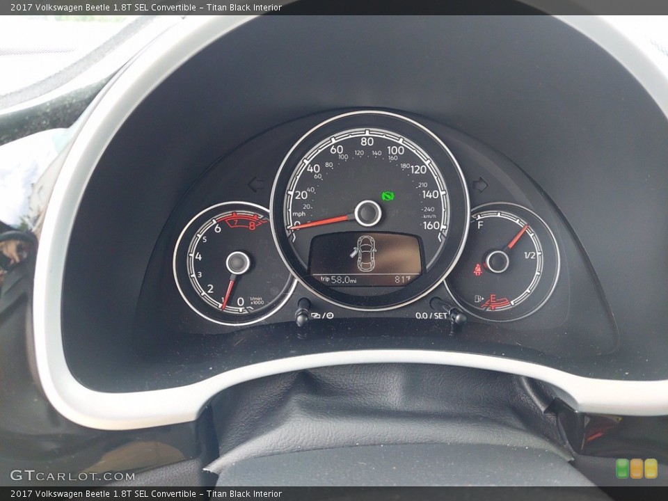 Titan Black Interior Gauges for the 2017 Volkswagen Beetle 1.8T SEL Convertible #142004913