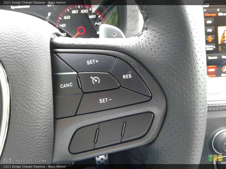 Black Interior Steering Wheel for the 2021 Dodge Charger Daytona #142011270