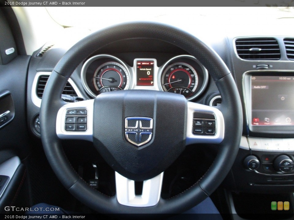 Black Interior Steering Wheel for the 2018 Dodge Journey GT AWD #142013165