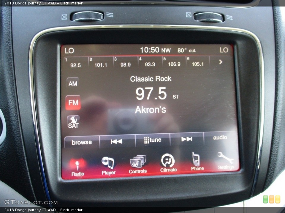 Black Interior Audio System for the 2018 Dodge Journey GT AWD #142013231
