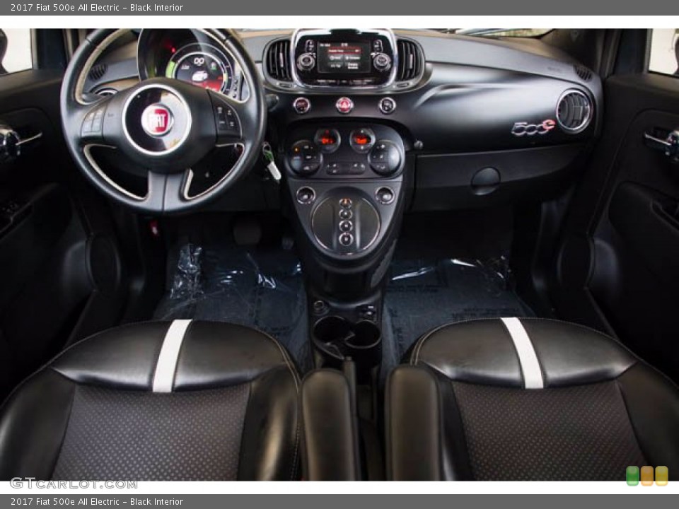 Black Interior Front Seat for the 2017 Fiat 500e All Electric #142013501