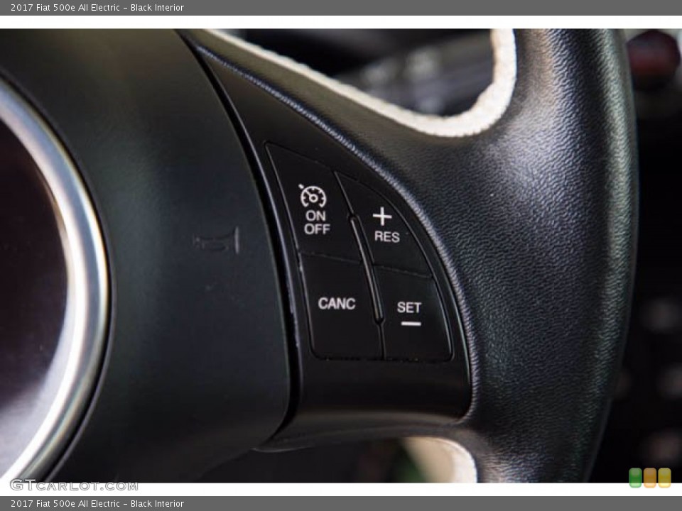 Black Interior Steering Wheel for the 2017 Fiat 500e All Electric #142013597