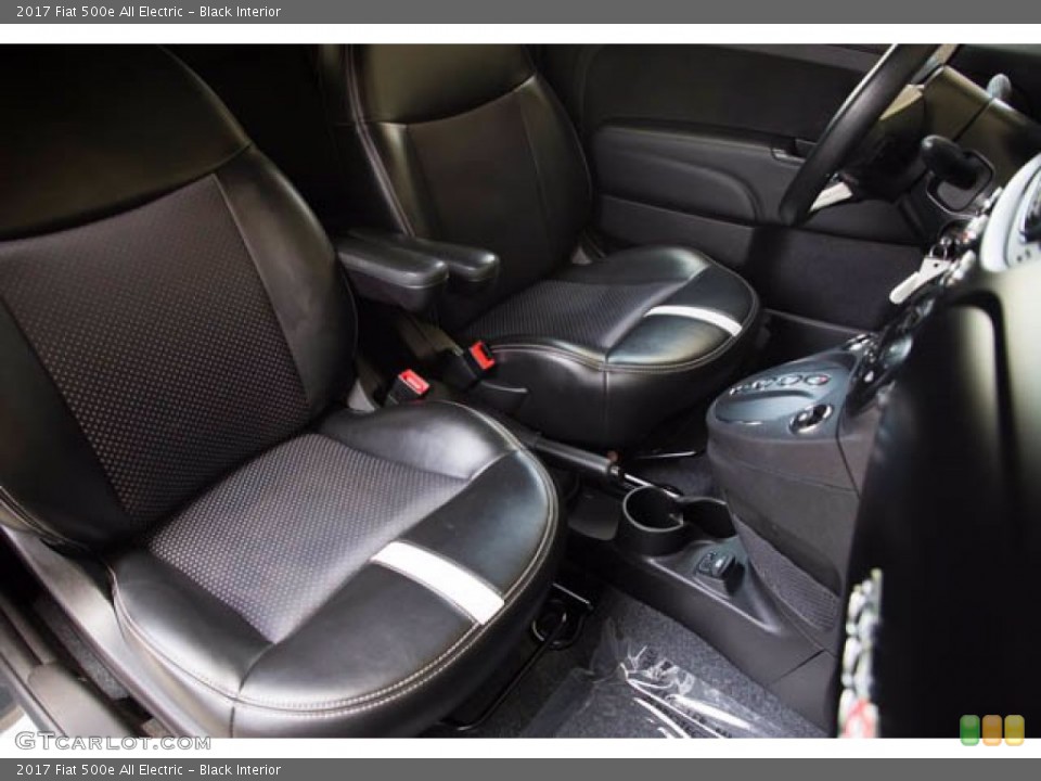 Black Interior Front Seat for the 2017 Fiat 500e All Electric #142013651