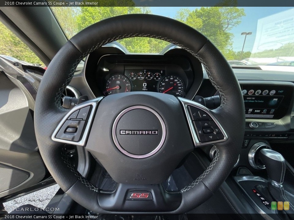 Jet Black Interior Steering Wheel for the 2018 Chevrolet Camaro SS Coupe #142015257