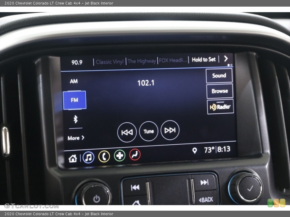 Jet Black Interior Controls for the 2020 Chevrolet Colorado LT Crew Cab 4x4 #142016244