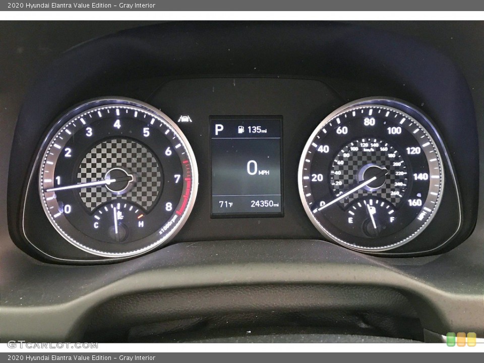 Gray Interior Gauges for the 2020 Hyundai Elantra Value Edition #142022493