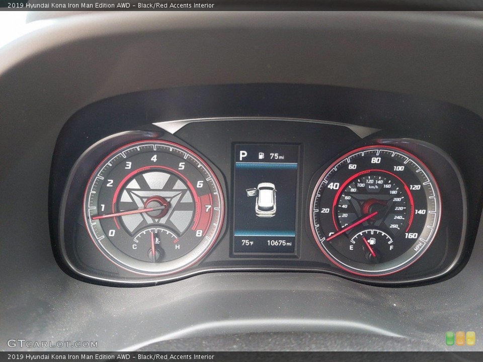 Black/Red Accents Interior Gauges for the 2019 Hyundai Kona Iron Man Edition AWD #142024896