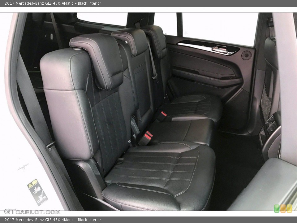 Black Interior Rear Seat for the 2017 Mercedes-Benz GLS 450 4Matic #142025946