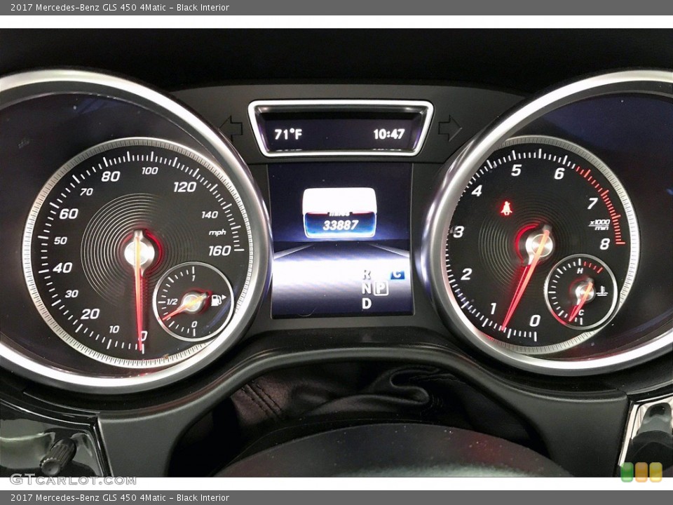 Black Interior Gauges for the 2017 Mercedes-Benz GLS 450 4Matic #142026000