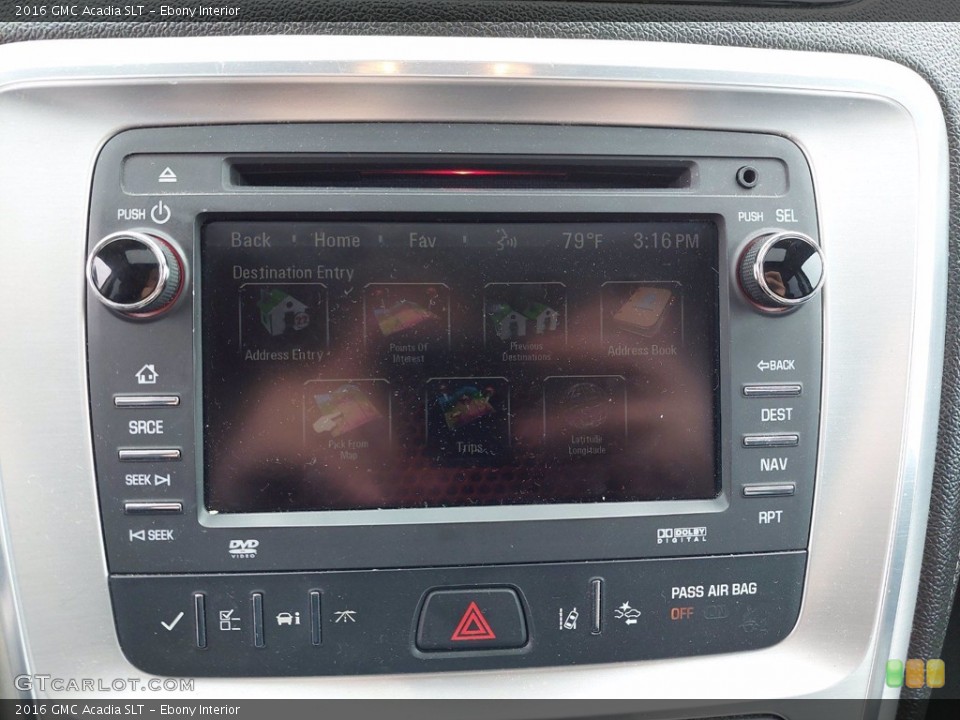 Ebony Interior Controls for the 2016 GMC Acadia SLT #142026195