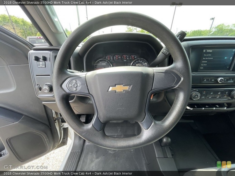 Dark Ash/Jet Black Interior Steering Wheel for the 2018 Chevrolet Silverado 3500HD Work Truck Crew Cab 4x4 #142029814