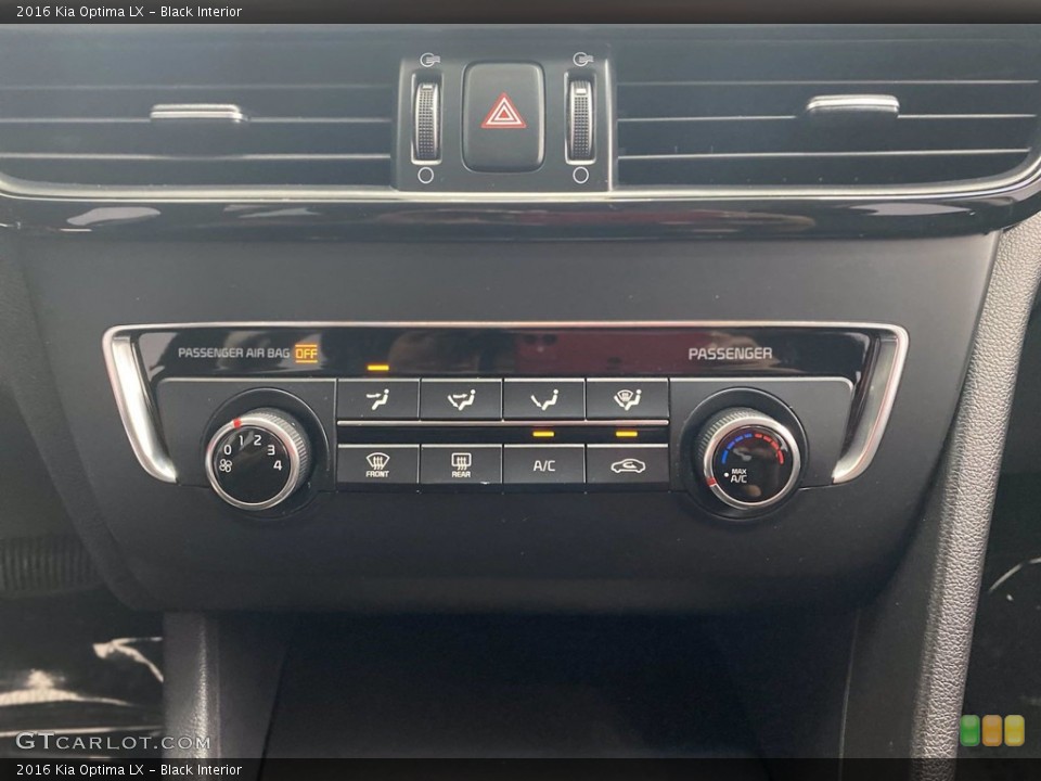 Black Interior Controls for the 2016 Kia Optima LX #142030006