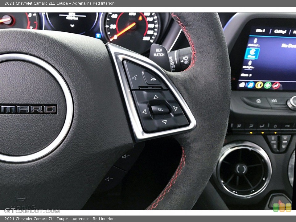 Adrenaline Red Interior Steering Wheel for the 2021 Chevrolet Camaro ZL1 Coupe #142032103