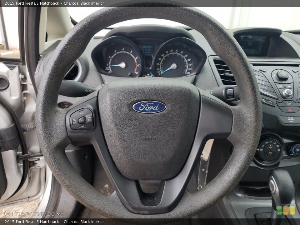 Charcoal Black Interior Steering Wheel for the 2015 Ford Fiesta S Hatchback #142032319