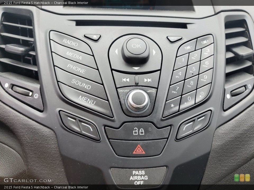 Charcoal Black Interior Controls for the 2015 Ford Fiesta S Hatchback #142032391