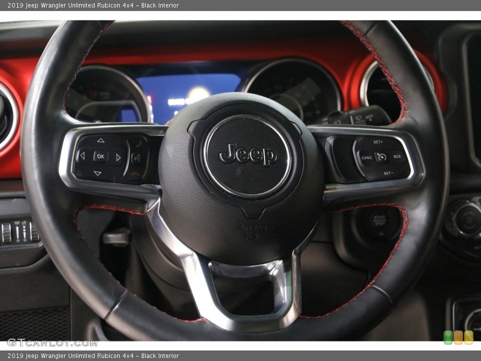 Black Interior Steering Wheel for the 2019 Jeep Wrangler Unlimited Rubicon 4x4 #142033315