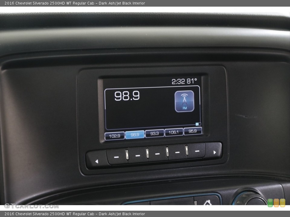 Dark Ash/Jet Black Interior Audio System for the 2016 Chevrolet Silverado 2500HD WT Regular Cab #142034740