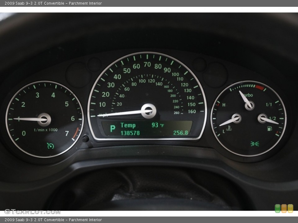 Parchment Interior Gauges for the 2009 Saab 9-3 2.0T Convertible #142034972