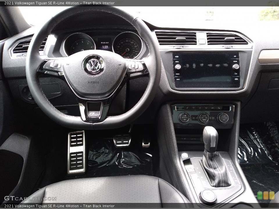 Titan Black Interior Dashboard for the 2021 Volkswagen Tiguan SE R-Line 4Motion #142036843