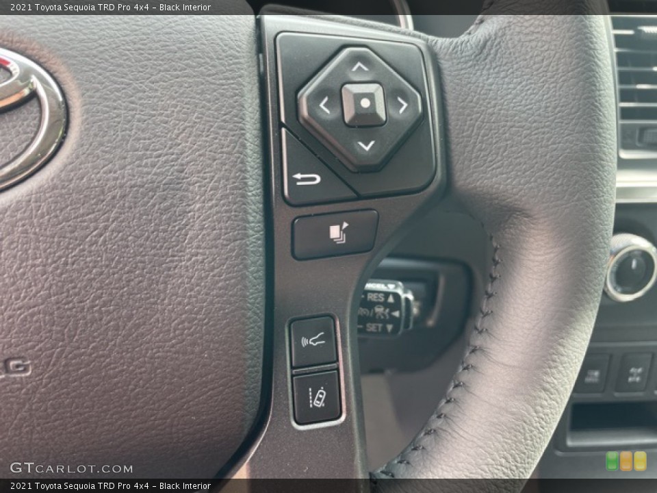 Black Interior Steering Wheel for the 2021 Toyota Sequoia TRD Pro 4x4 #142038430