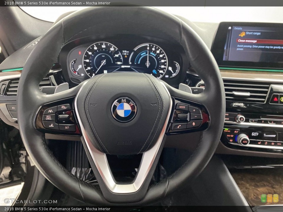 Mocha Interior Steering Wheel for the 2018 BMW 5 Series 530e iPerfomance Sedan #142039339