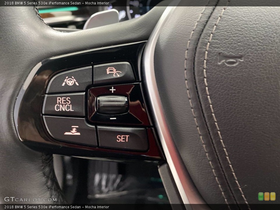 Mocha Interior Steering Wheel for the 2018 BMW 5 Series 530e iPerfomance Sedan #142039345