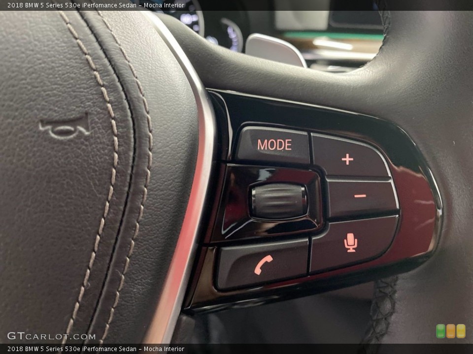 Mocha Interior Steering Wheel for the 2018 BMW 5 Series 530e iPerfomance Sedan #142039351