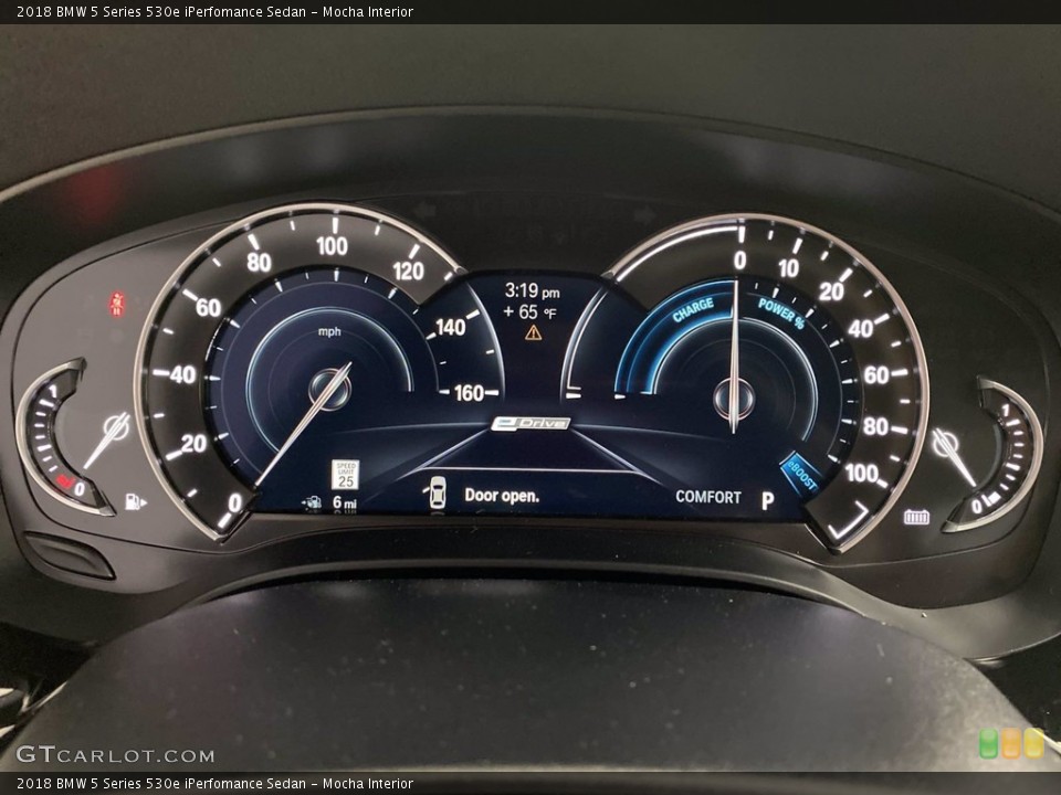 Mocha Interior Gauges for the 2018 BMW 5 Series 530e iPerfomance Sedan #142039357