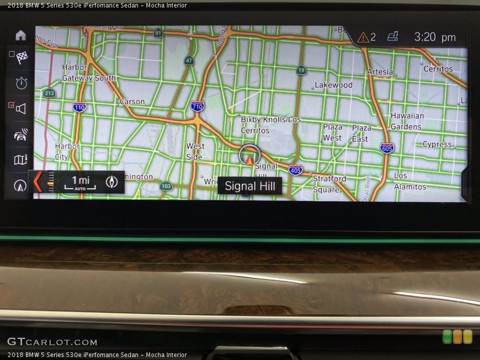 Mocha Interior Navigation for the 2018 BMW 5 Series 530e iPerfomance Sedan #142039378