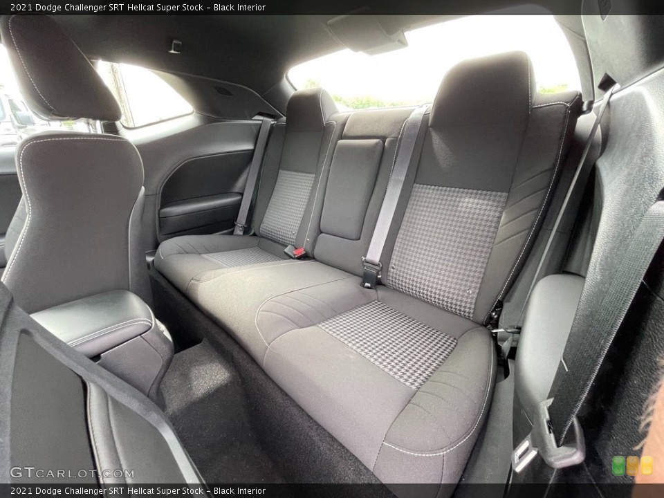 Black Interior Rear Seat for the 2021 Dodge Challenger SRT Hellcat Super Stock #142039873