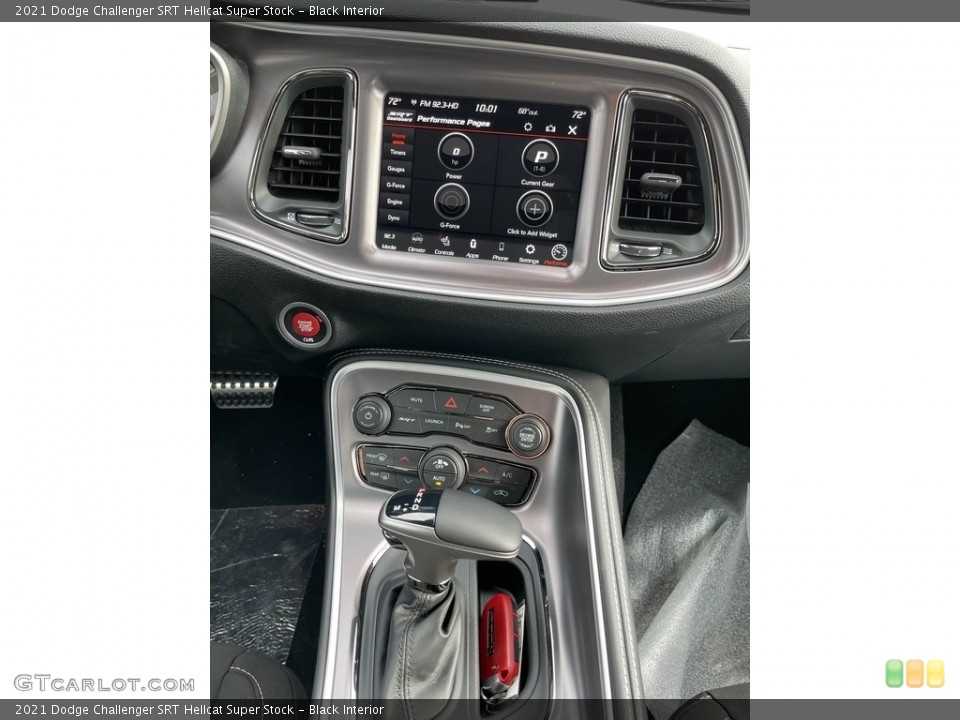 Black Interior Controls for the 2021 Dodge Challenger SRT Hellcat Super Stock #142039891