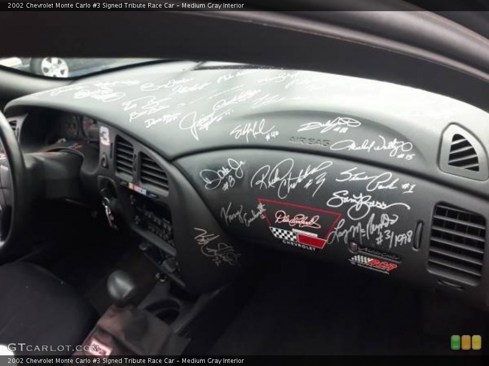 Medium Gray Interior Dashboard for the 2002 Chevrolet Monte Carlo #3 Signed Tribute Race Car #142040326