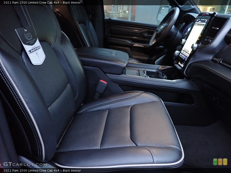 Black Interior Front Seat for the 2021 Ram 1500 Limited Crew Cab 4x4 #142043836