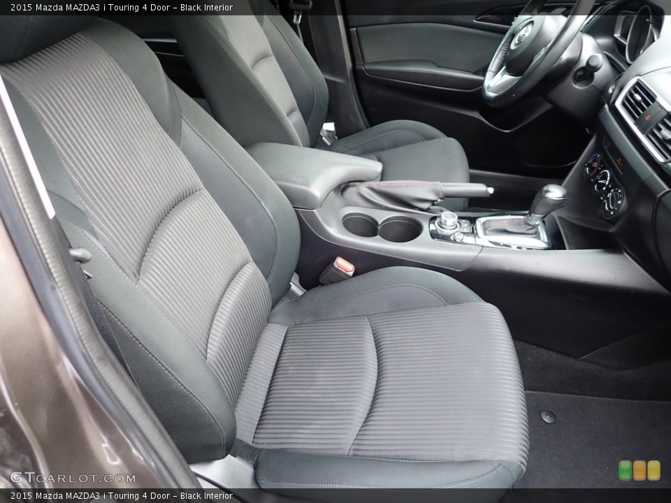 Black Interior Front Seat for the 2015 Mazda MAZDA3 i Touring 4 Door #142044532