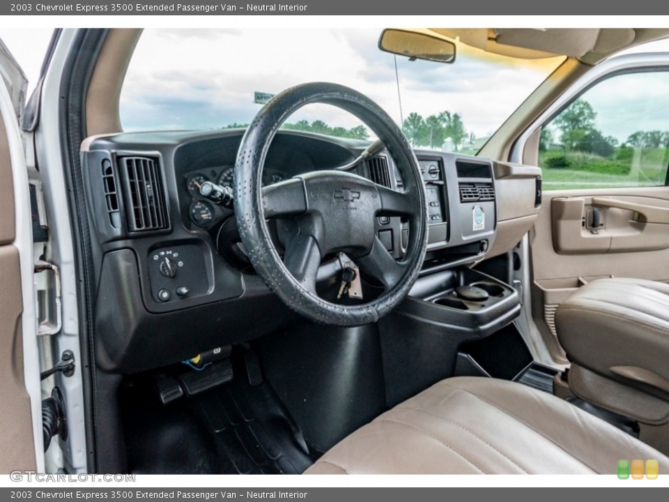 Neutral Interior Front Seat for the 2003 Chevrolet Express 3500 Extended Passenger Van #142046652