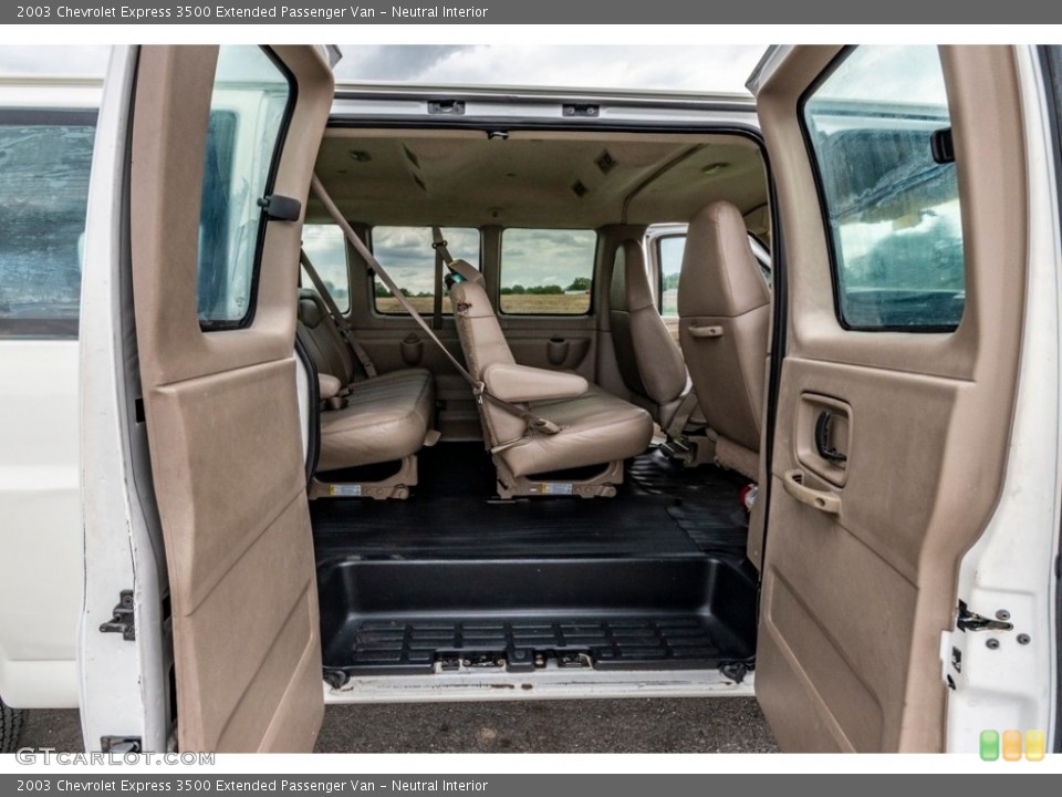 Neutral Interior Rear Seat for the 2003 Chevrolet Express 3500 Extended Passenger Van #142046722