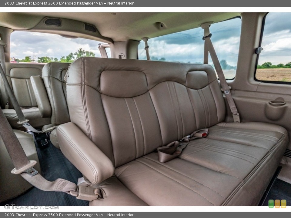 Neutral Interior Rear Seat for the 2003 Chevrolet Express 3500 Extended Passenger Van #142046791