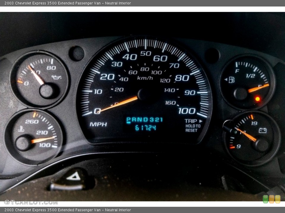 Neutral Interior Gauges for the 2003 Chevrolet Express 3500 Extended Passenger Van #142047010