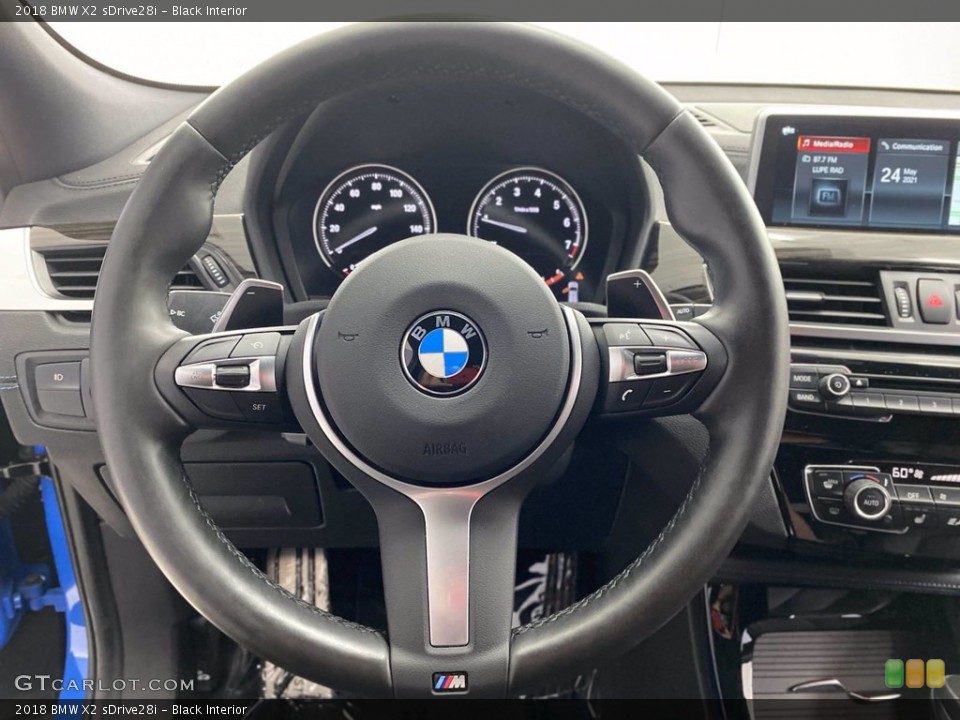 Black Interior Steering Wheel for the 2018 BMW X2 sDrive28i #142047736