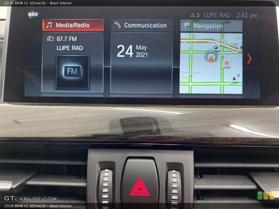 Black Interior Controls for the 2018 BMW X2 sDrive28i #142047856