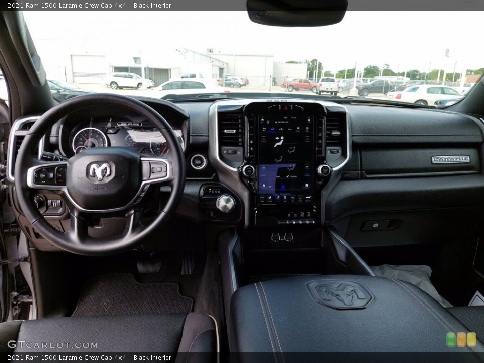 Black Interior Dashboard for the 2021 Ram 1500 Laramie Crew Cab 4x4 #142049317