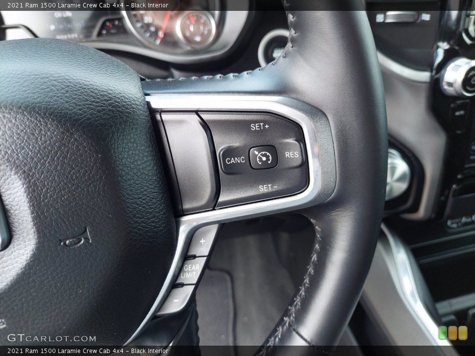 Black Interior Steering Wheel for the 2021 Ram 1500 Laramie Crew Cab 4x4 #142049578