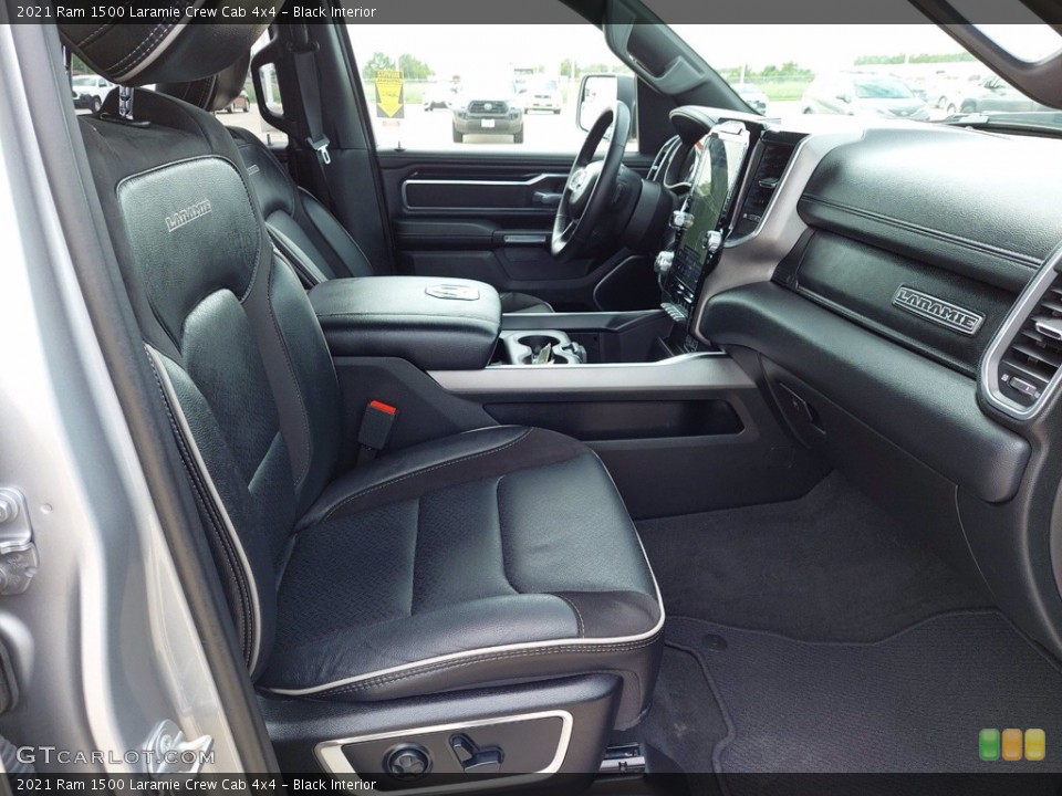 Black Interior Front Seat for the 2021 Ram 1500 Laramie Crew Cab 4x4 #142049815
