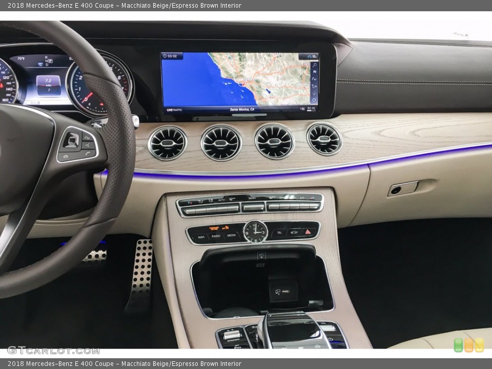 Macchiato Beige/Espresso Brown Interior Dashboard for the 2018 Mercedes-Benz E 400 Coupe #142049989