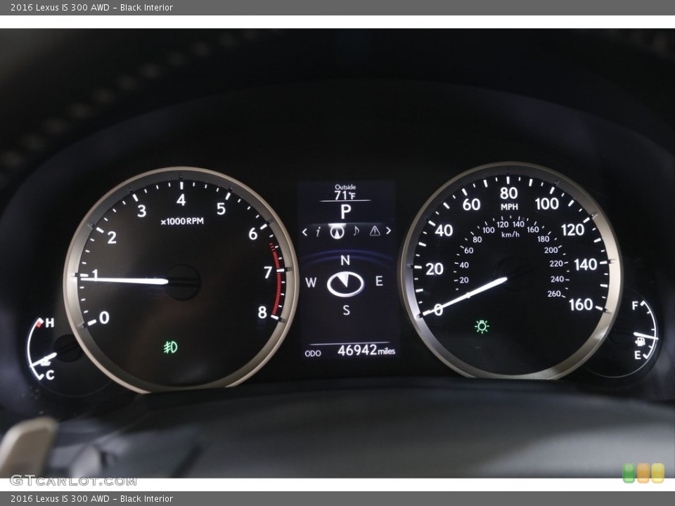 Black Interior Gauges for the 2016 Lexus IS 300 AWD #142051748