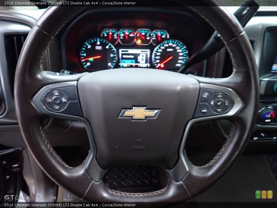 Cocoa/Dune Interior Steering Wheel for the 2016 Chevrolet Silverado 2500HD LTZ Double Cab 4x4 #142053020