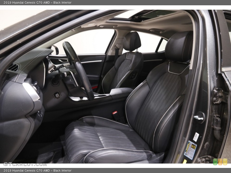 Black Interior Front Seat for the 2019 Hyundai Genesis G70 AWD #142053563