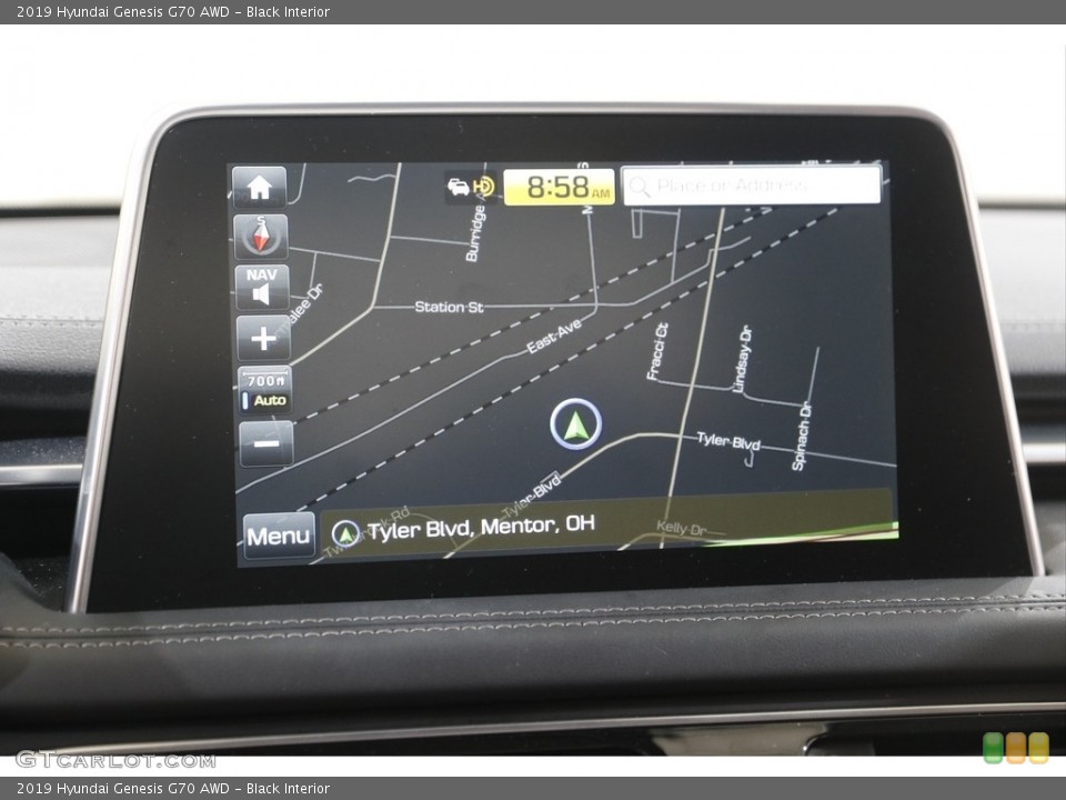 Black Interior Navigation for the 2019 Hyundai Genesis G70 AWD #142053677